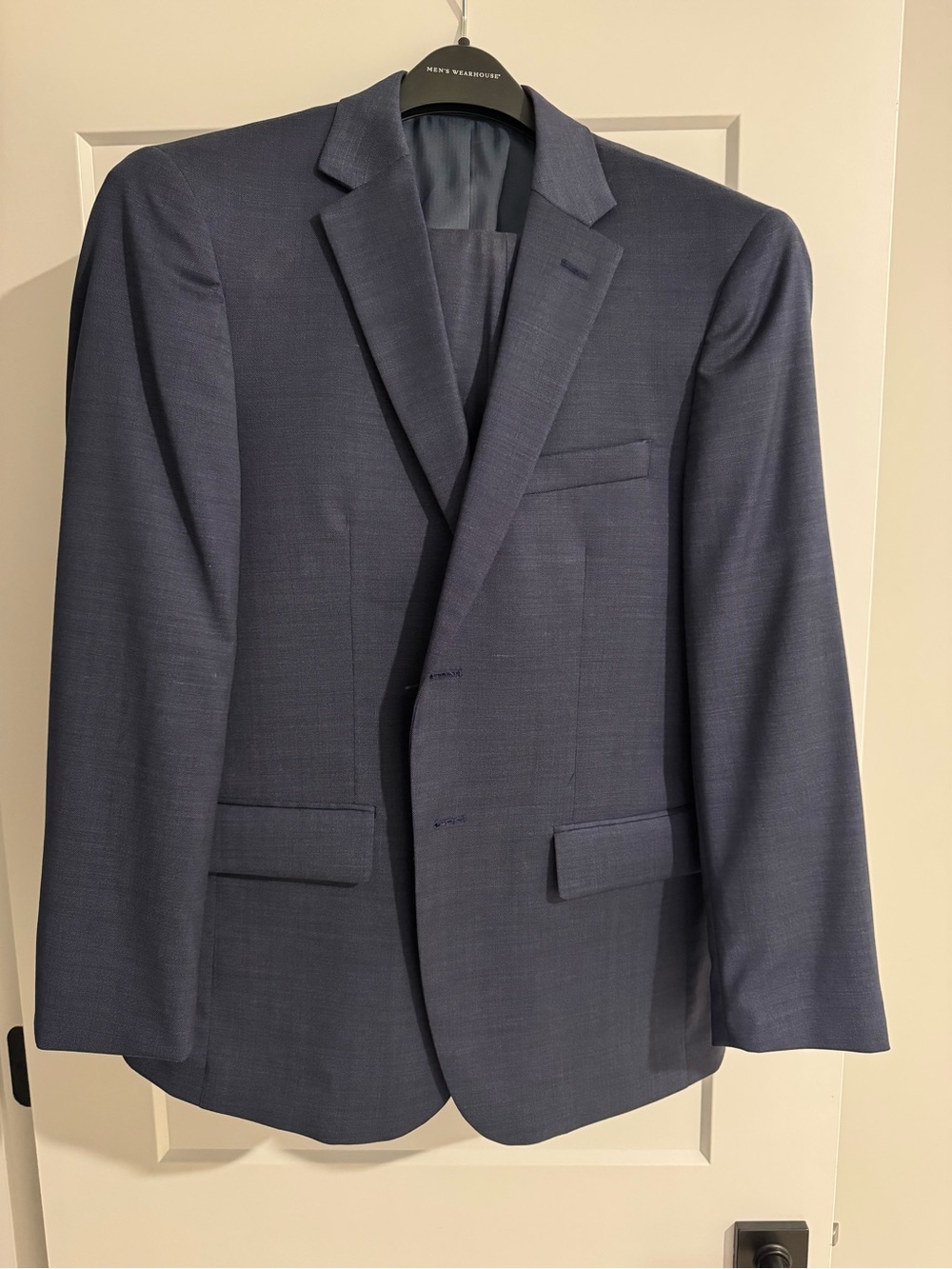 Kenneth Cole Men's Navy Blue Two-Button Suit and pants - Classic Tailored Fit